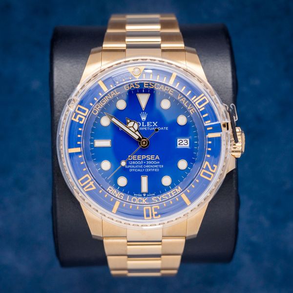 Rolex Sea-Dweller Deep Sea 44MM (136668lb) - Yellow Gold - Blue Dial Blue Ceramic - 2024 Card+WT & Box - (cl799)