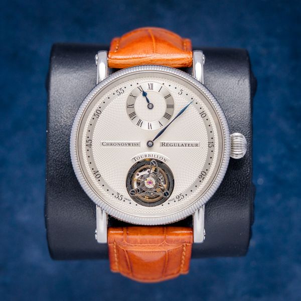 Chronoswiss Regulateur Tourbillon 38MM (ch3123) - Steel - Leather Strap - Watch, Box, Complete Set - (sw841)