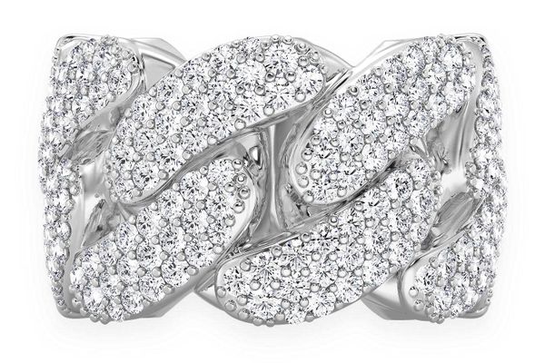 Icebox - Super Miami Cuban Diamond Ring 14k Solid Gold 2.75ctw