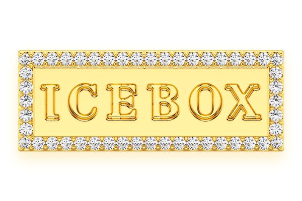 Icebox Logo Diamond Ring 14k Solid Gold 0.30ctw