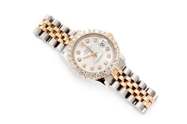 Rolex Datejust 31MM 18k Yellow Gold & Steel (178273) - 3.00ctw Diamond Bezel