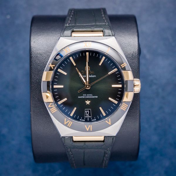 - Omega Constellation - (131.23.41.21.10.001) Steel & Yellow Gold - Leather Strap - 2023 Watch, Box, 3 Cards - (sw880)