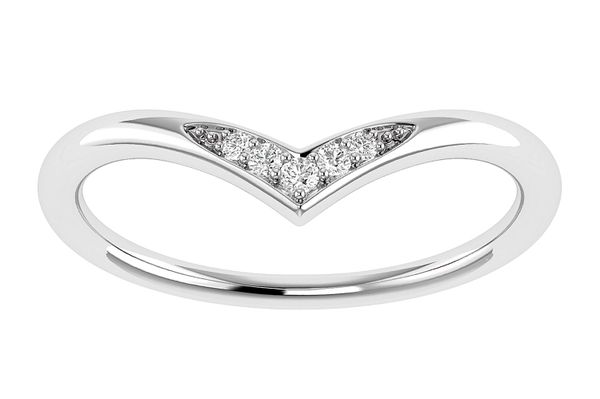 V-Shaped Diamond Ring 14k   