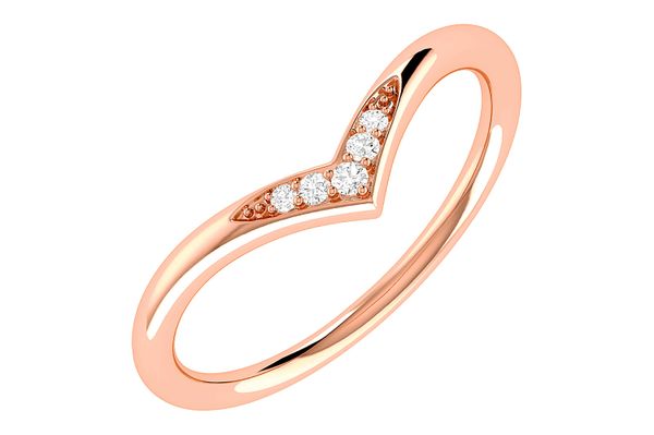 V-Shaped Diamond Ring 14k   