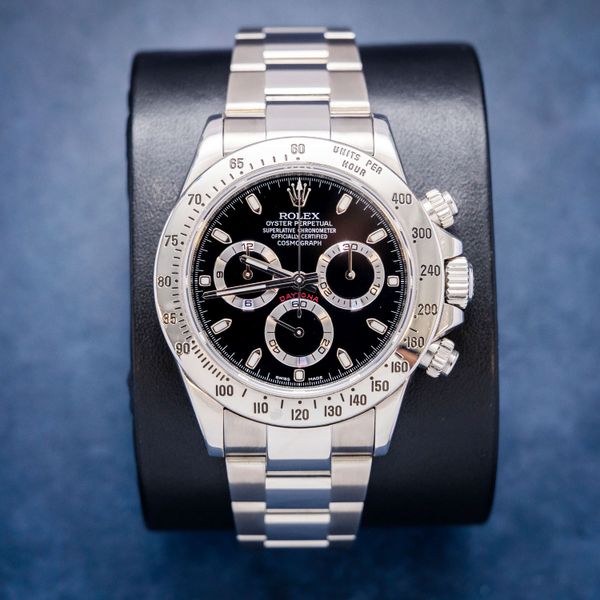 - Rolex Daytona 40MM (116520) Steel - Black Dial - 2011 Card & Box