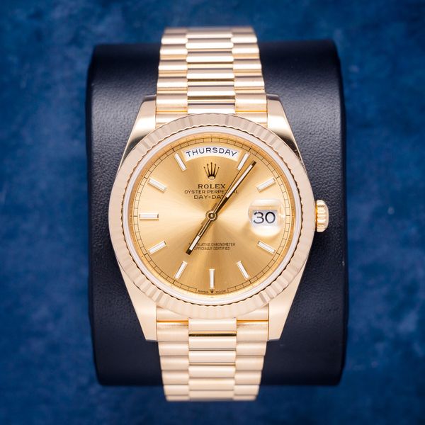 Rolex Day Date 40MM (228238) Yellow Gold Presidential - Champagne Index - 2021 Card+WT & Box