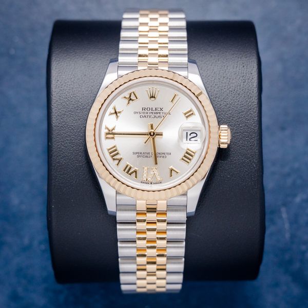 Rolex Datejust 31MM (278273) - Steel & Yellow Gold - Silver VI Diamond Dial - Jubilee Brac - 2021 Card+WT & Box - (sw852)