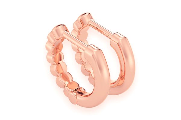 Icebox Bubbles Huggie Hoop Earrings 14k Solid Gold