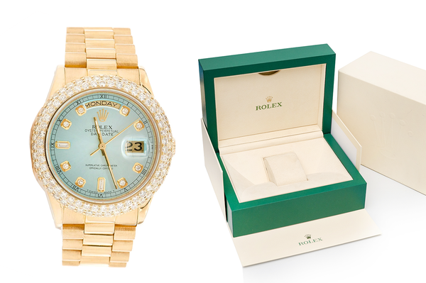 Rolex Day Date Presidential 36MM 18k Yellow Gold (18038) - 4.00ctw Diamond Bezel