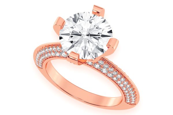 3.00ct Round Solitaire - Knife Edge - Diamond Engagement Ring - All Natural Vs Diamonds