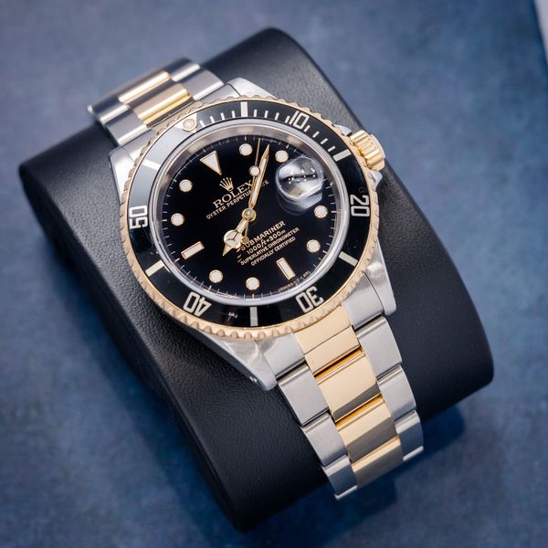 Rolex Submariner 40MM (16613) Steel & Yellow Gold - Black Dial & Bezel - Watch, Box, Undated Papers