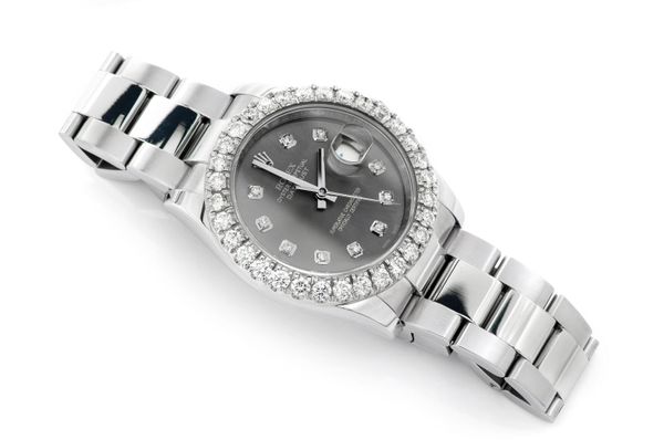 Rolex Datejust 36MM Steel (116200) - 3.75ctw Diamond Bezel