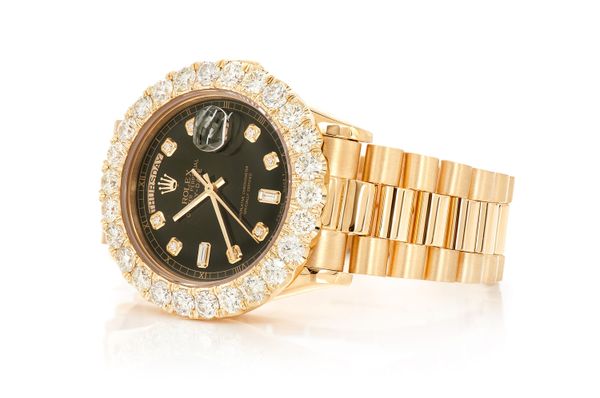 Rolex Day Date 36MM 18k Yellow Gold (18238) - 7.25ctw Diamond Bezel