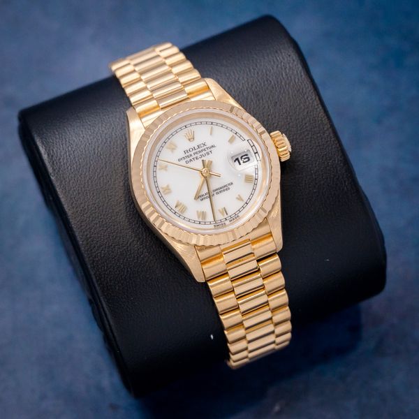 Rolex Datejust 26MM (69178) Yellow Gold Presidential - 1996 Production - White Roman Dial - Watch & Box