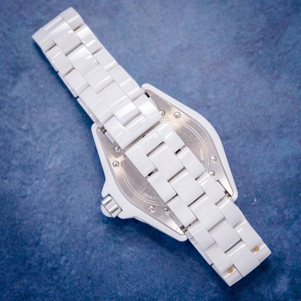 Chanel J12 - White Ceramic - Black Diamond Bezel - Watch Only (sw912)