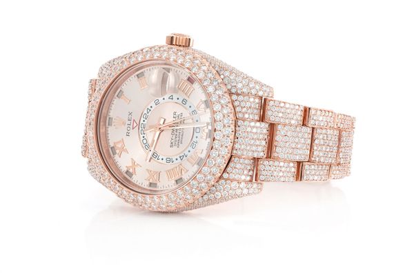 Rolex Sky Dweller (326930) 18k Rose Gold - 24.30ctw Fully Iced Out