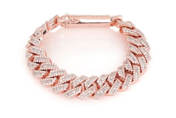 送税込【King Ice】14mm ICED BAGUETTE-CUT G-LINK BRACELET 2色 KING ICE キングアイス CUT G-LINK BRACELET ブレスレット