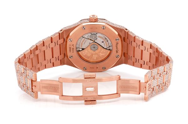 Audemars Piguet Royal Oak 41MM 18k Rose Gold - Fully Iced Out