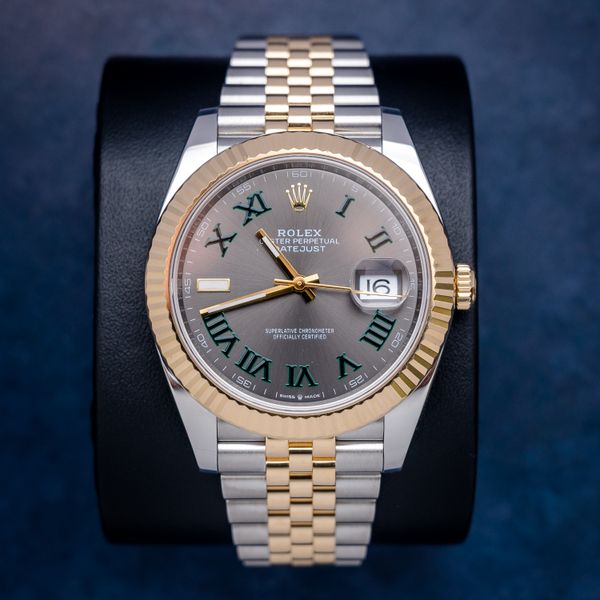 - Rolex Datejust 41MM (126333) - "Wimbledon" Steel & Yellow Gold - 2021 Card & Box