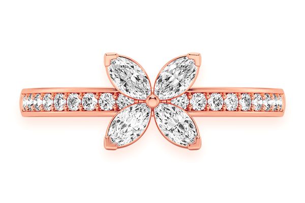 Icebox - Marquise Flower Diamond Ring 14k Solid Gold 0.35ctw