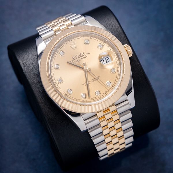 Rolex Datejust 41MM (126333) - Steel & Yellow Gold - Champagne Diamond Dial - 2017 Card & Box