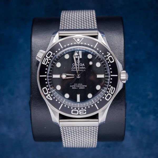 Omega Seamaster Diver 300m (210.30.42.20.01.010) - Mesh Bracelet - Box & 2024 Cards (sw838)