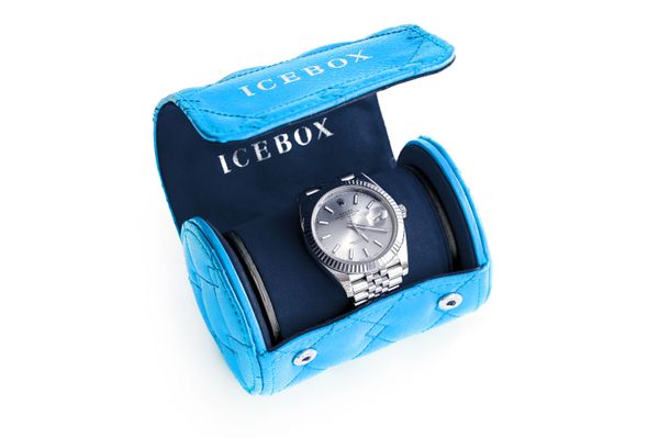 Icebox Leather Single Watch Travel Case