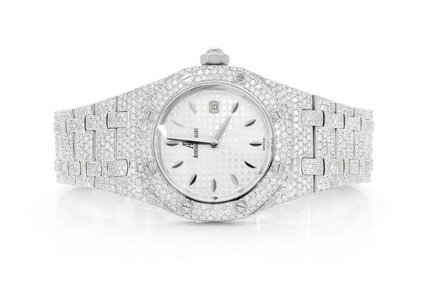 Audemars Piguet Ladies Steel 33MM Quartz - Fully Iced Out