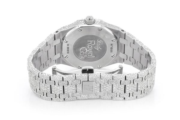 Audemars Piguet Ladies Steel 33MM Quartz - Fully Iced Out