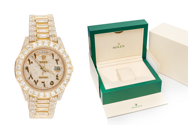 Rolex Day Date 40MM 18k Yellow Gold (228238) - 27.00ctw Fully Iced Out