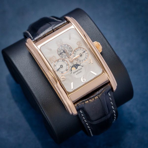 Audemars Piguet "Edward Piguet" (25911OR.OO.D002CR.01) Perpetual Calendar Moonphase - Rose Gold - Leather & Deployant Buckle - Papers & Green Tag