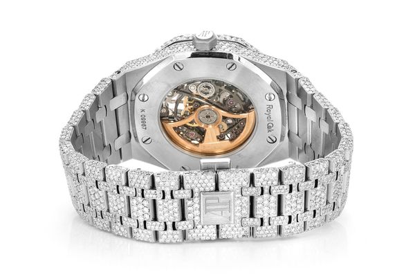 Audemars Piguet Royal Oak Skeleton 41MM Steel - Fully Iced Out