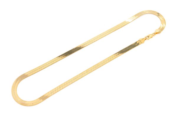 Icebox - 6.5MM Herringbone 14k Solid Gold Chain 20in