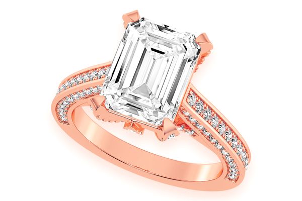 Chant - 3.00ct Emerald Cut Solitaire - Knife Edge - Diamond Engagement Ring - All Natural