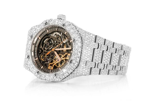 Audemars Piguet Royal Oak Skeleton 41MM Steel - Fully Iced Out