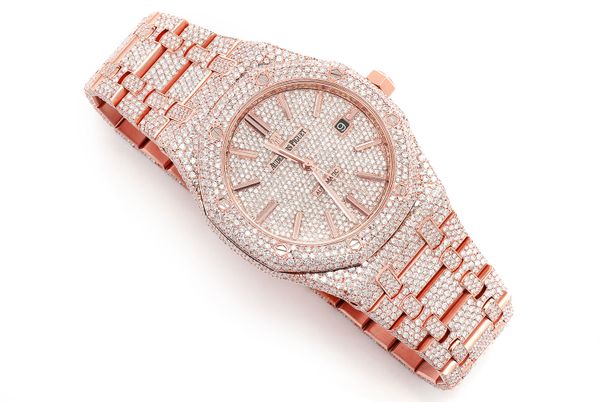 Audemars Piguet Royal Oak 41MM 18k Rose Gold - Fully Iced Out