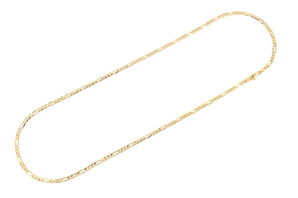 14K solid gold フィガロチェーン　20インチ　3.1ミリ 楽天市場】ステンレスネックレス サージカルステンレス製