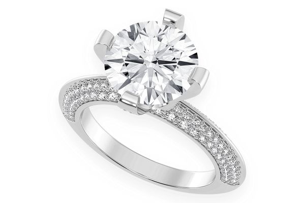 3.00ct Round Solitaire - Knife Edge - Diamond Engagement Ring - All Natural Vs Diamonds