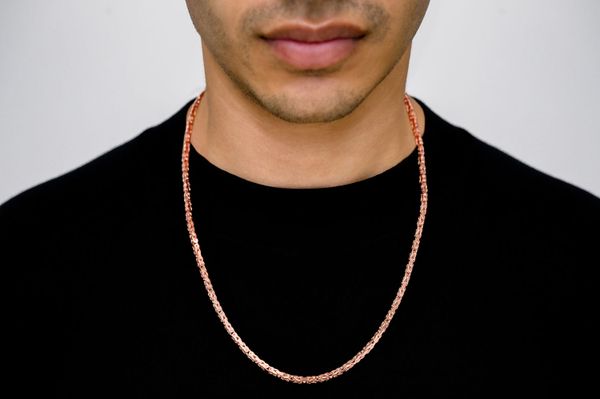 3MM Byzantine 14k Solid Gold Chain