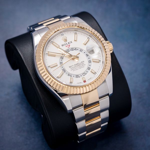 Rolex Sky-Dweller 42MM (326933) - Steel & Yellow Gold - Oyster - White Dial - 2019 Card & Box