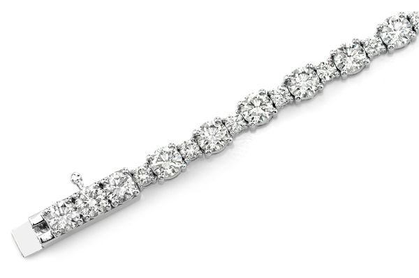 Icebox - Alternating Size Diamond Tennis Bracelet 14k Solid