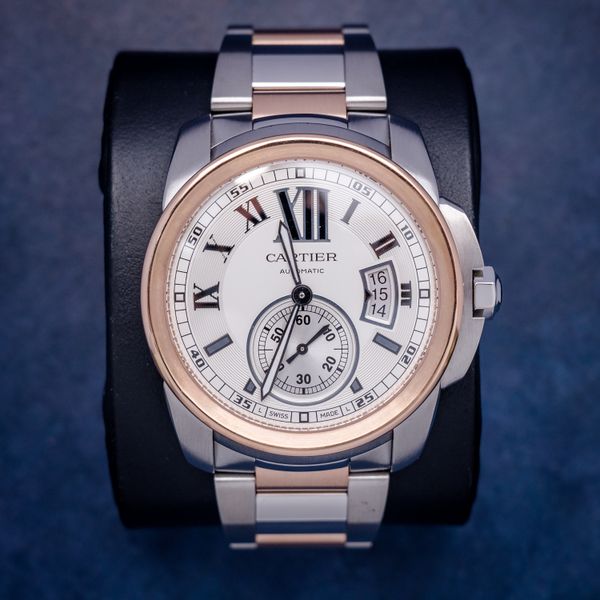 - Cartier Calibre 42MM (3389) - Steel & Rose Gold - Watch & Box