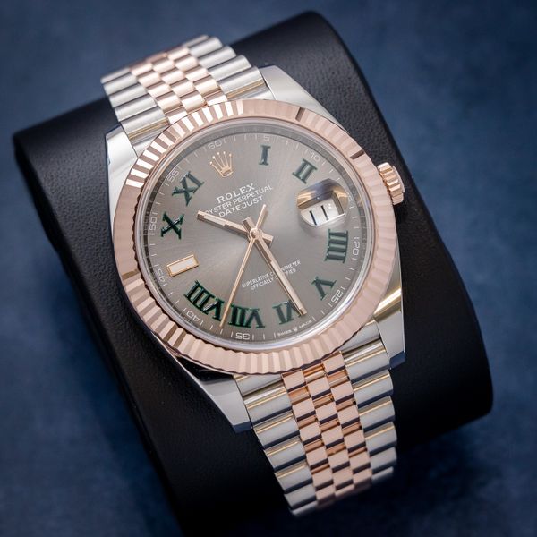 Sold - Rolex Datejust 41MM - (126331) - Steel & Rose Gold - Jubilee Brac - Slate Wimbledon - 2020 Card+WT & Box - (sw1034)