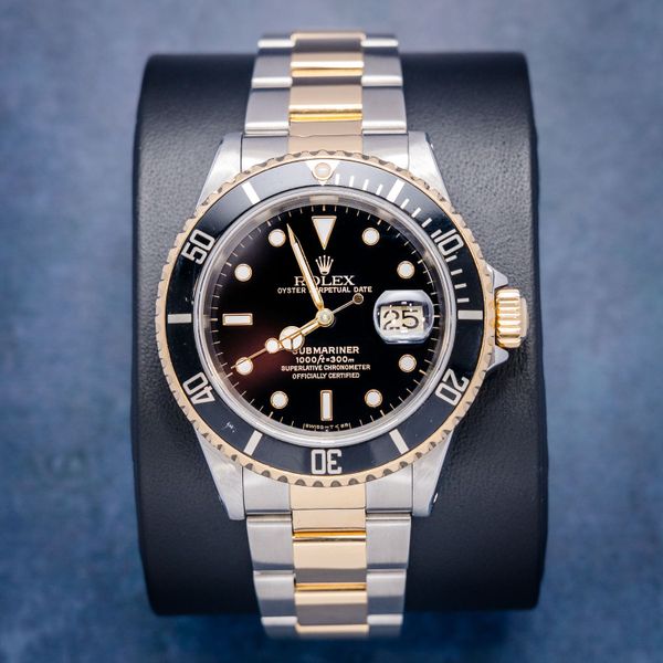 Rolex Submariner 40MM (16613) Steel & Yellow Gold - Black Dial & Bezel - Watch, Box, Undated Papers