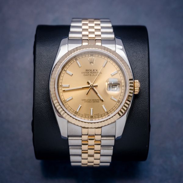 SWISSWATCHES Rolex Datejust Steel Yellow Gold Champagne