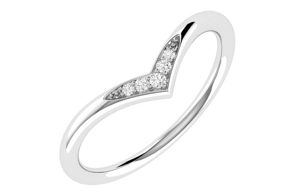 V-Shaped Diamond Ring 14k   