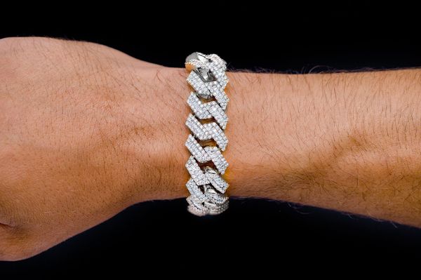 Icebox - 19MM Raised Baguette Miami Cuban Link Diamond