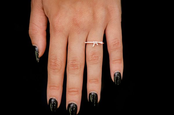 Ak47 Diamond Ring 14k Solid Gold 0.10ctw