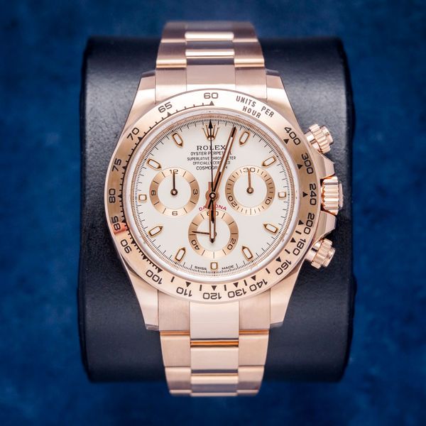 Rolex Daytona 40MM (116505) Rose Gold - White Dial - 2023 Card+WT & Box - (cl803)