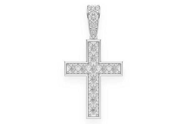 Miracle Cross Diamond Pendant 14k Solid Gold 0.15ctw